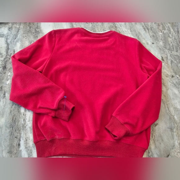 Alfred Dunner Red Embroidered Fleece Sweatshirt Petite Small PS - Picture 8 of 8